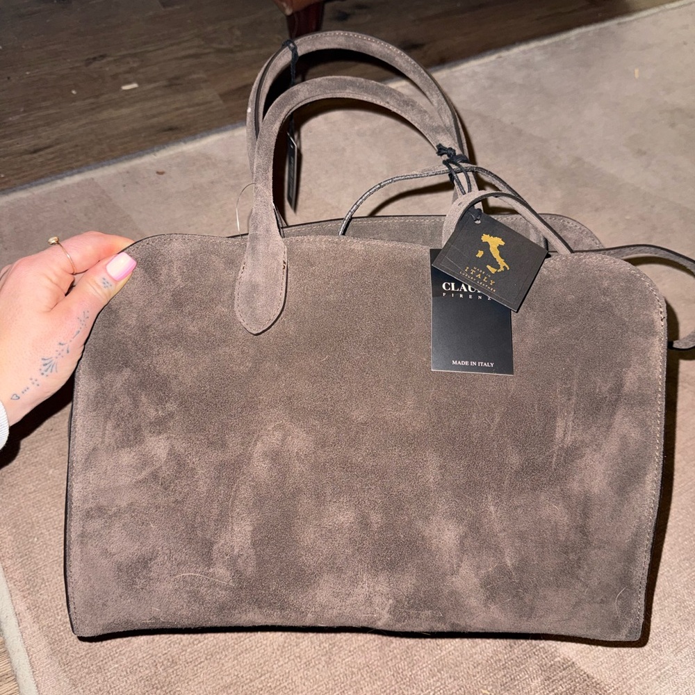 Brown Suede Claudia Bag